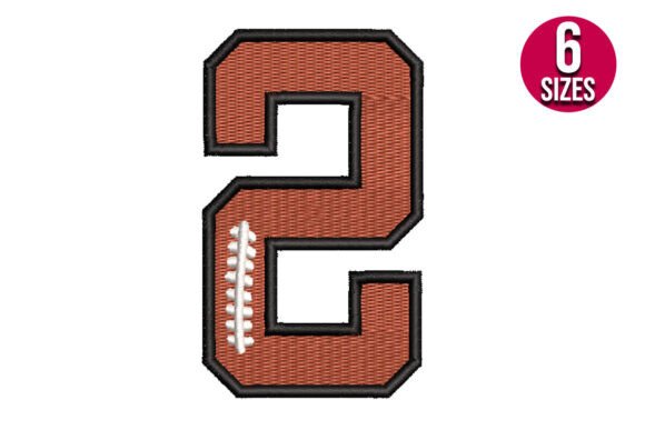 Review: Football Font Alphabet Number Two 2 for Craft Fairs