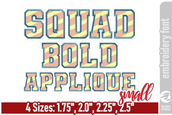 Review: Squad Bold Applique Font for Sweatshirts