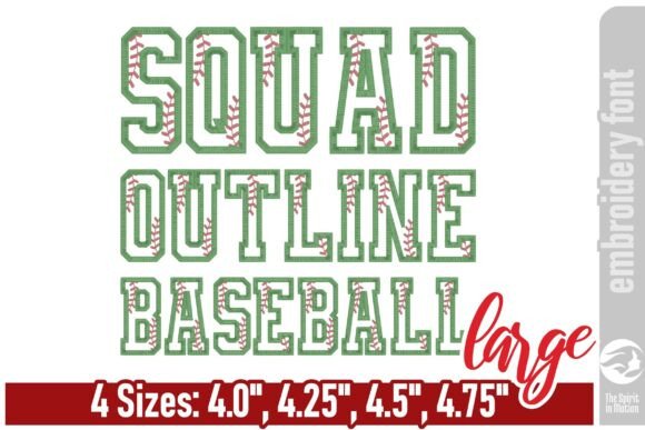 Review: Squad Outline Baseball Font for Etsy Sellers