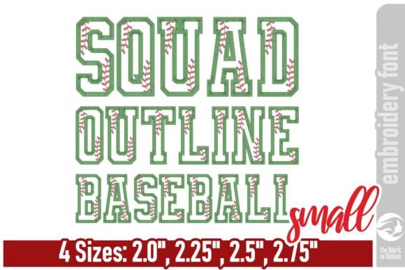 Review: Squad Outline Baseball Font - Small