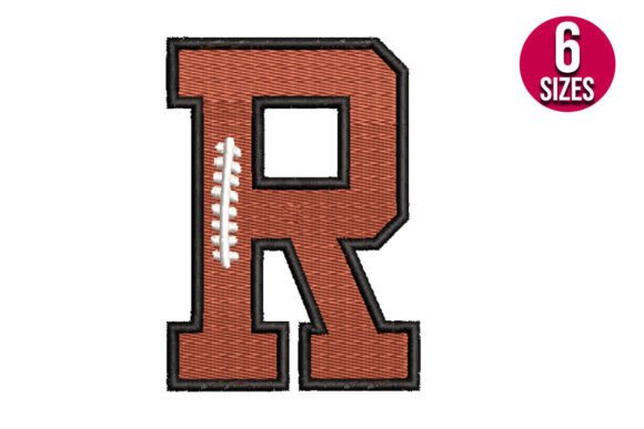 Reviewing Football Font Alphabet Letter R for Sweatshirts