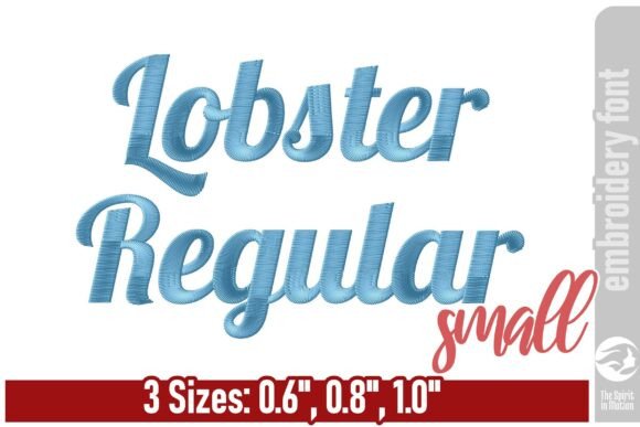 Reviewing Lobster Regular Embroidery Font - Small
