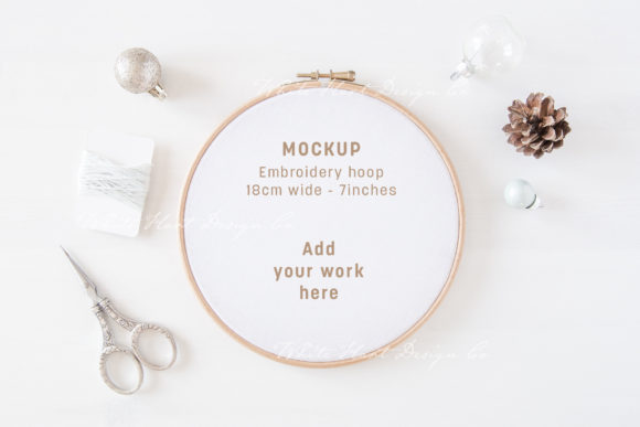 Reviewing the Christmas Embroidery Hoop Mockup